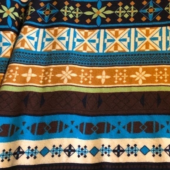 Aztec Inspired 3/4 Sleeve Tunic Cardigan By Jody California Sz L - Picture 5 of 8